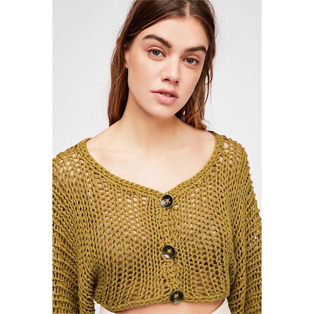 Free People Chartreuse Free Love Shrug
